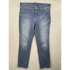 NYDJ Alina Convertible Ankle Jeans Lift Tuck Technology Stretch Blue Size 10